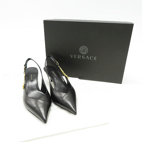 VERSACE ヴェルサーチ 2020 Safety Pin パンプス ブラック系 37 1/2