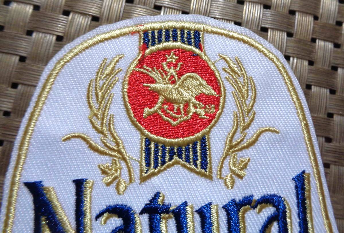 USBR白◆新品　Natural Light ナチュラル ライト ビール　アメリカ　BEER　刺繍ワッペン（パッチ）◆◇◆激シブ■洋服・衣類DIY