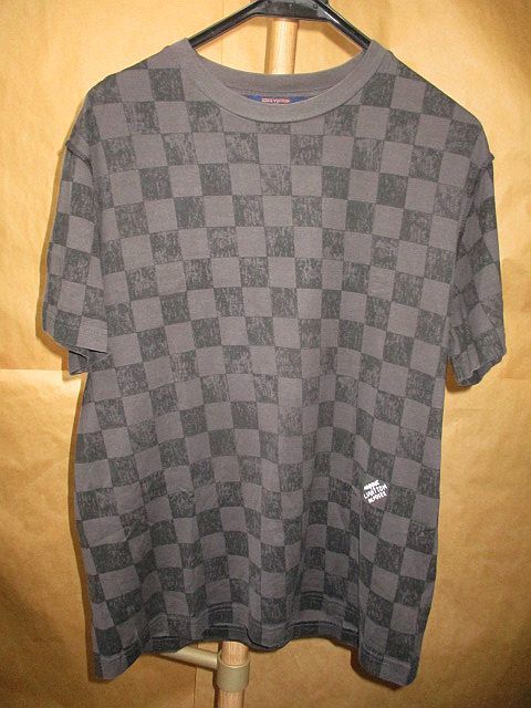 ルイヴィトン LOUIS VUITTON 21AW バック ロゴ パッチ ダミエ 総柄 Tシャツ M 国内正規品