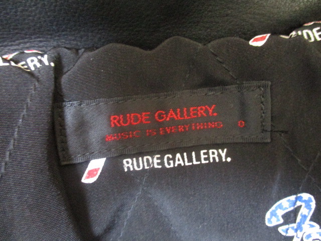 ルードギャラリー　RUDE GALLERY × Fender　ダブル　レザー　ライダース　黒　0_画像4