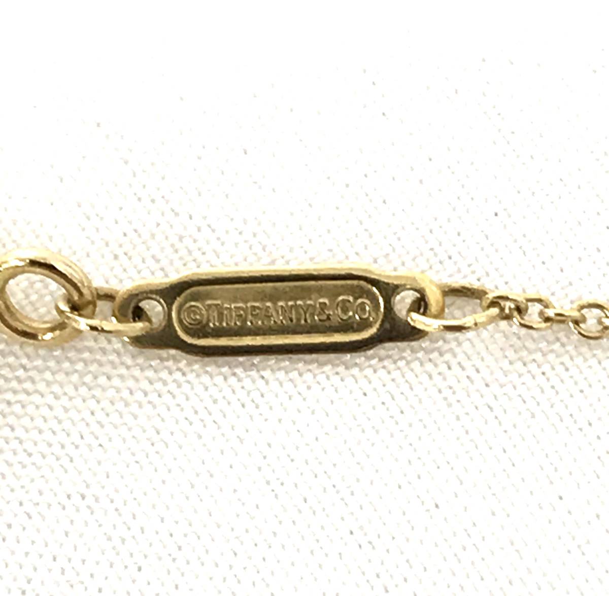 美品 ティファニー Tiffany & Co ネックレス Tスマイル スモール K18YG
