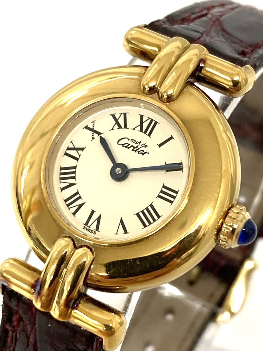 稼働品 カルティエ Cartier マスト コリゼ ヴェルメイユ 時計 腕時計 レディース 590002