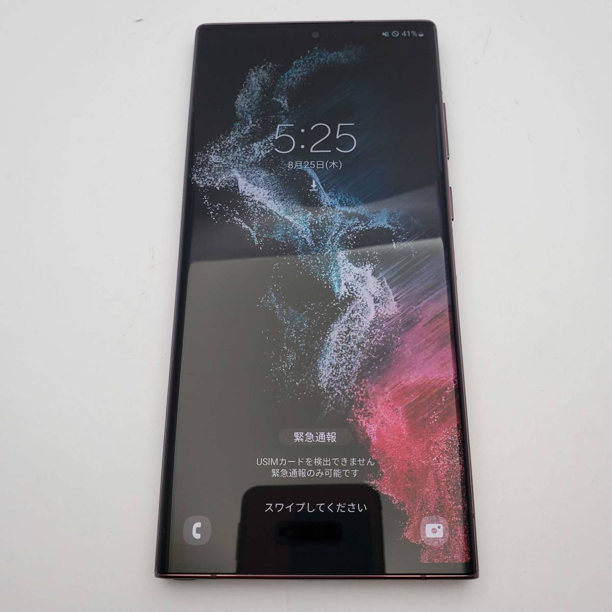 124】美品 Galaxy S22 Ultra 256GB バーガンディ SIMフリー