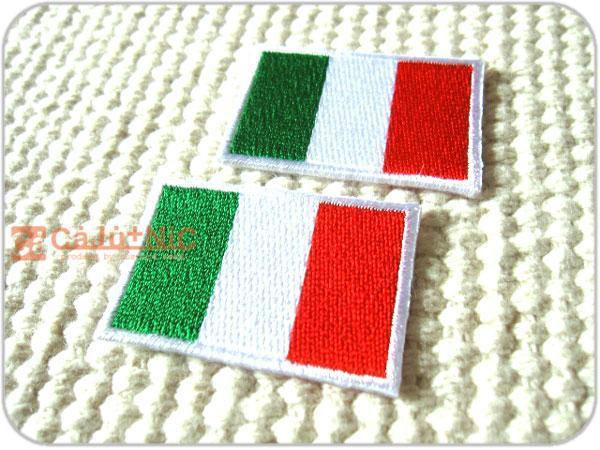 刺繍ワッペン/イタリア国旗(S)2Pset/アイロン接着_画像1