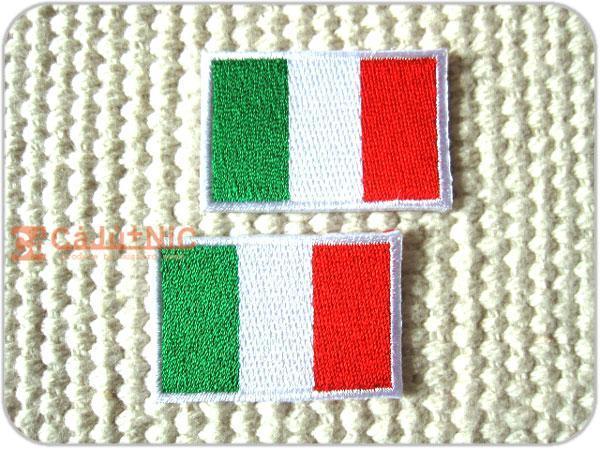 刺繍ワッペン/イタリア国旗(S)2Pset/アイロン接着_画像2