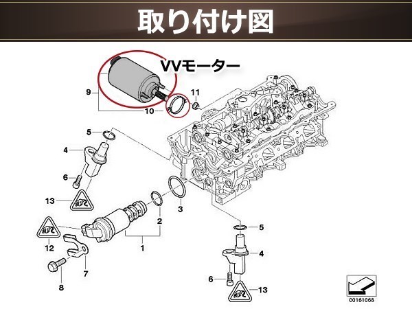 BMW VVTモーター サーボアクチュエーター E81 E46 E60 E82 X3(E83) X1(E84) Z4(E85) E87 E88 E90 E92 11377548387 11377509295_画像3