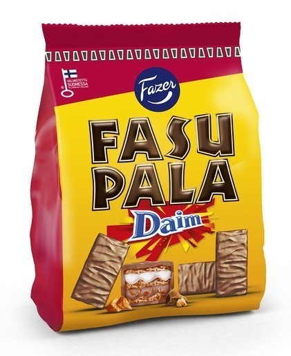 Fazer Fasupala ファッツェル ファスパラ ダイム カリカリ キャラメル味 ウエハース 4袋×215g フィンランドのお菓子です