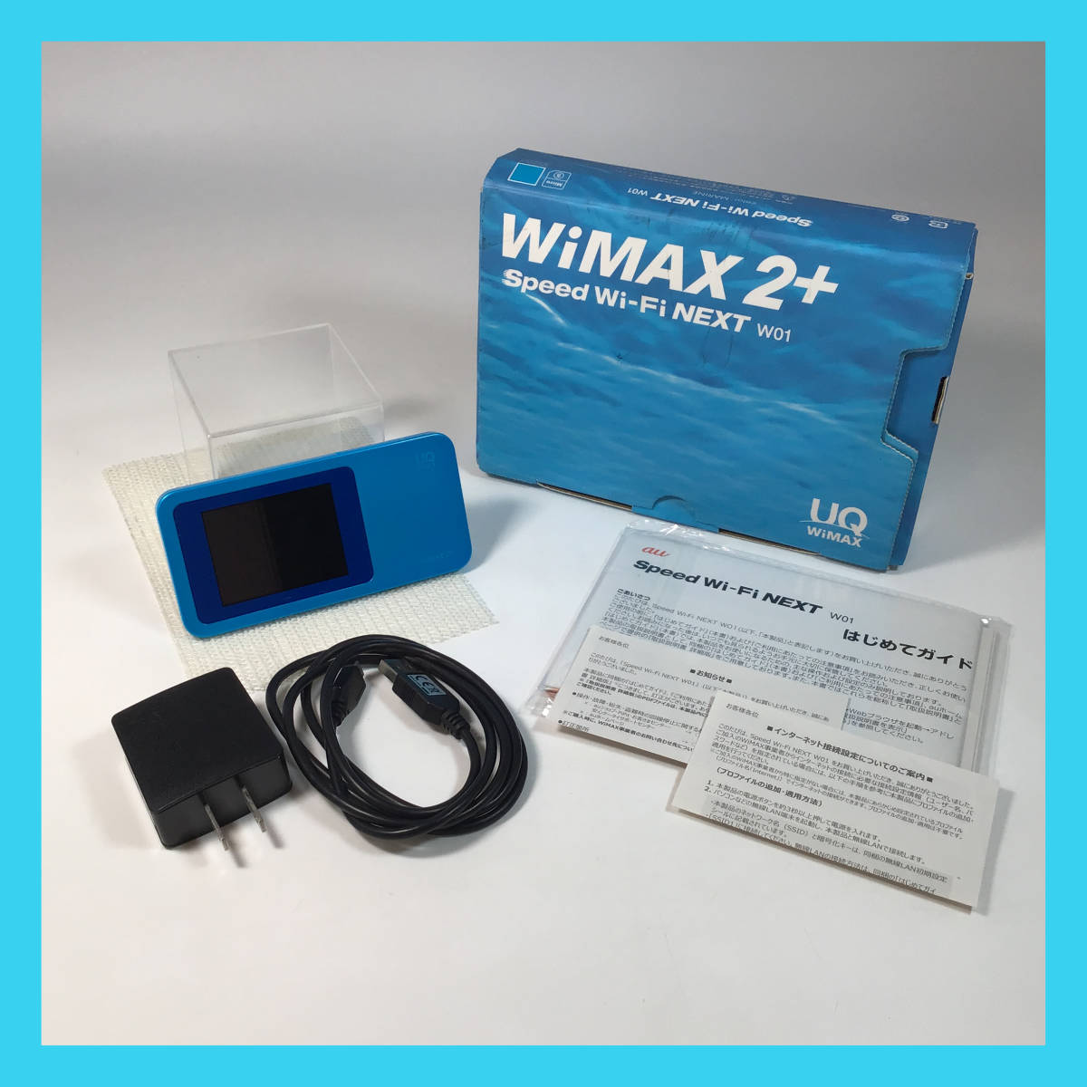 D-303☆ Wi-Fiルーター UQWiMAX2＋ speed Wi-Fi NEXT w01 ファーウェイ・ジャパン株式会社 ポケットWi-Fi ※初期化済みの画像1