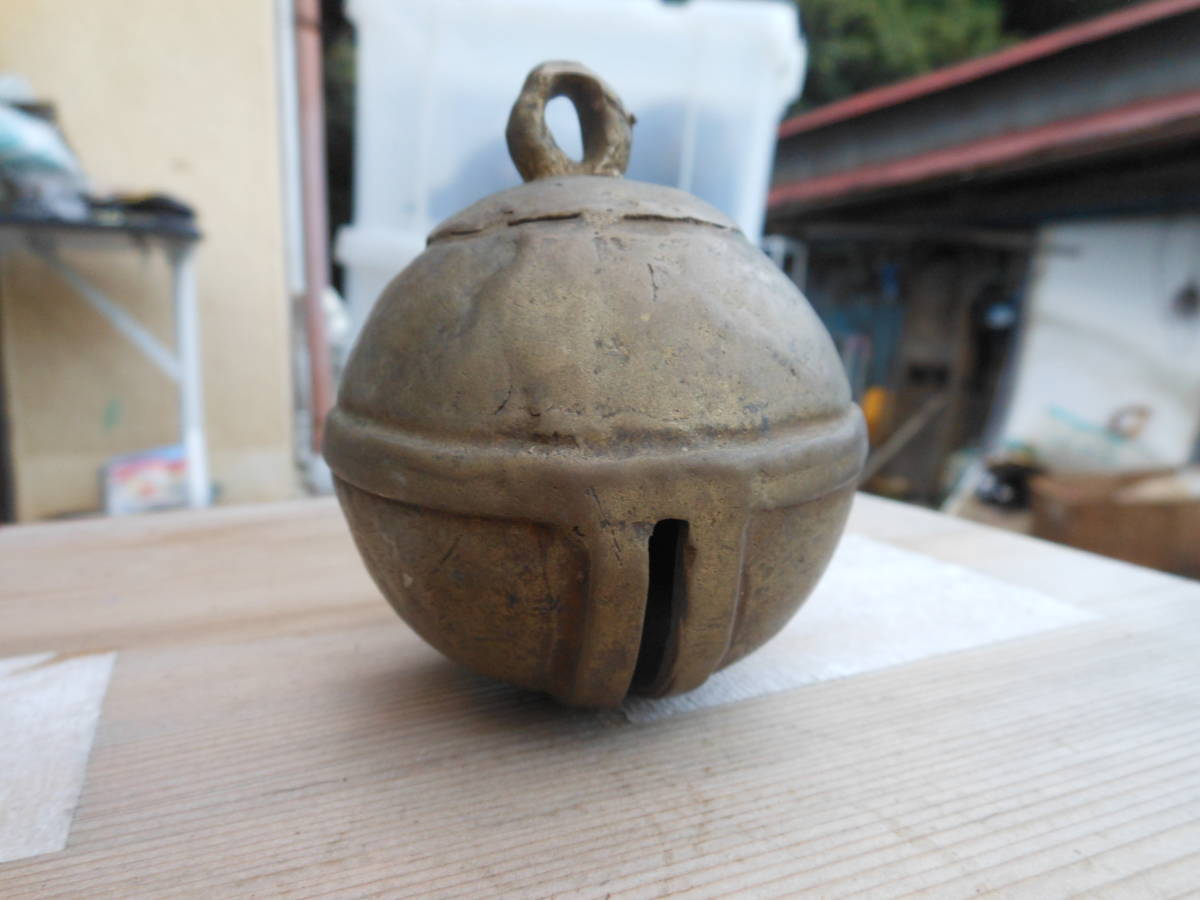 【TS20806】⑤仏教美術 鈴 置鐘 真鍮製 銅製 こぶり 時代_画像4