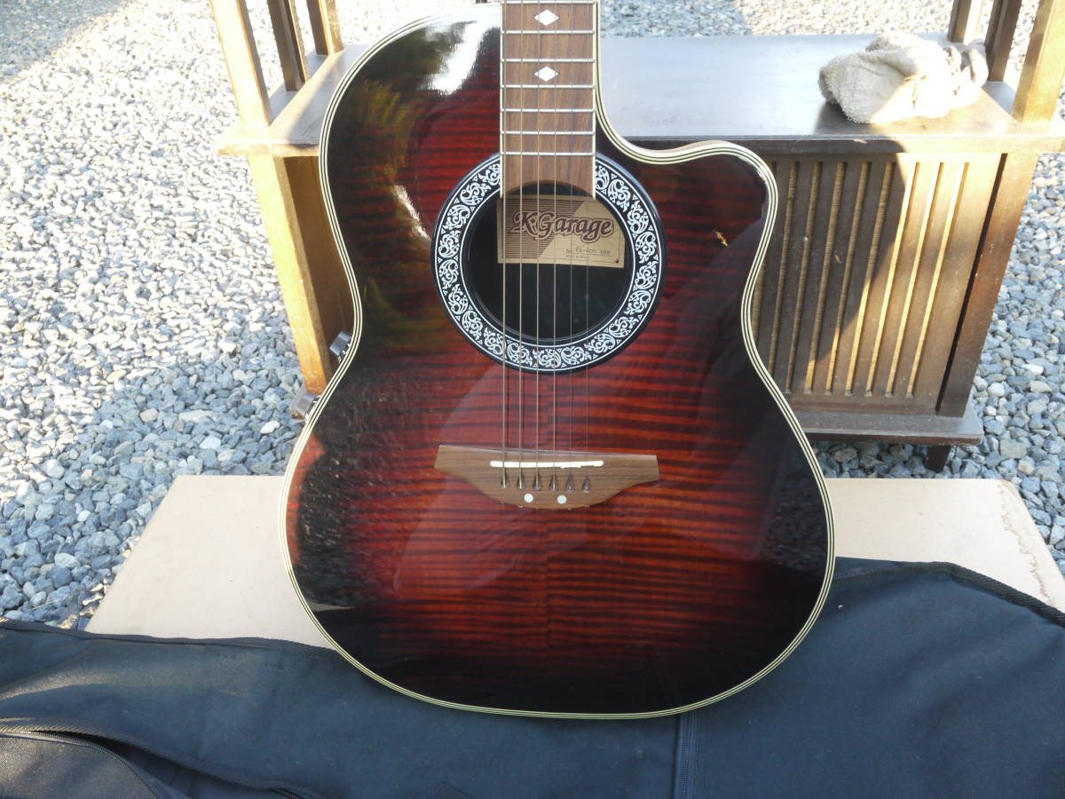 EA-400 エレアコ ギター ブルー ソフトケース付き