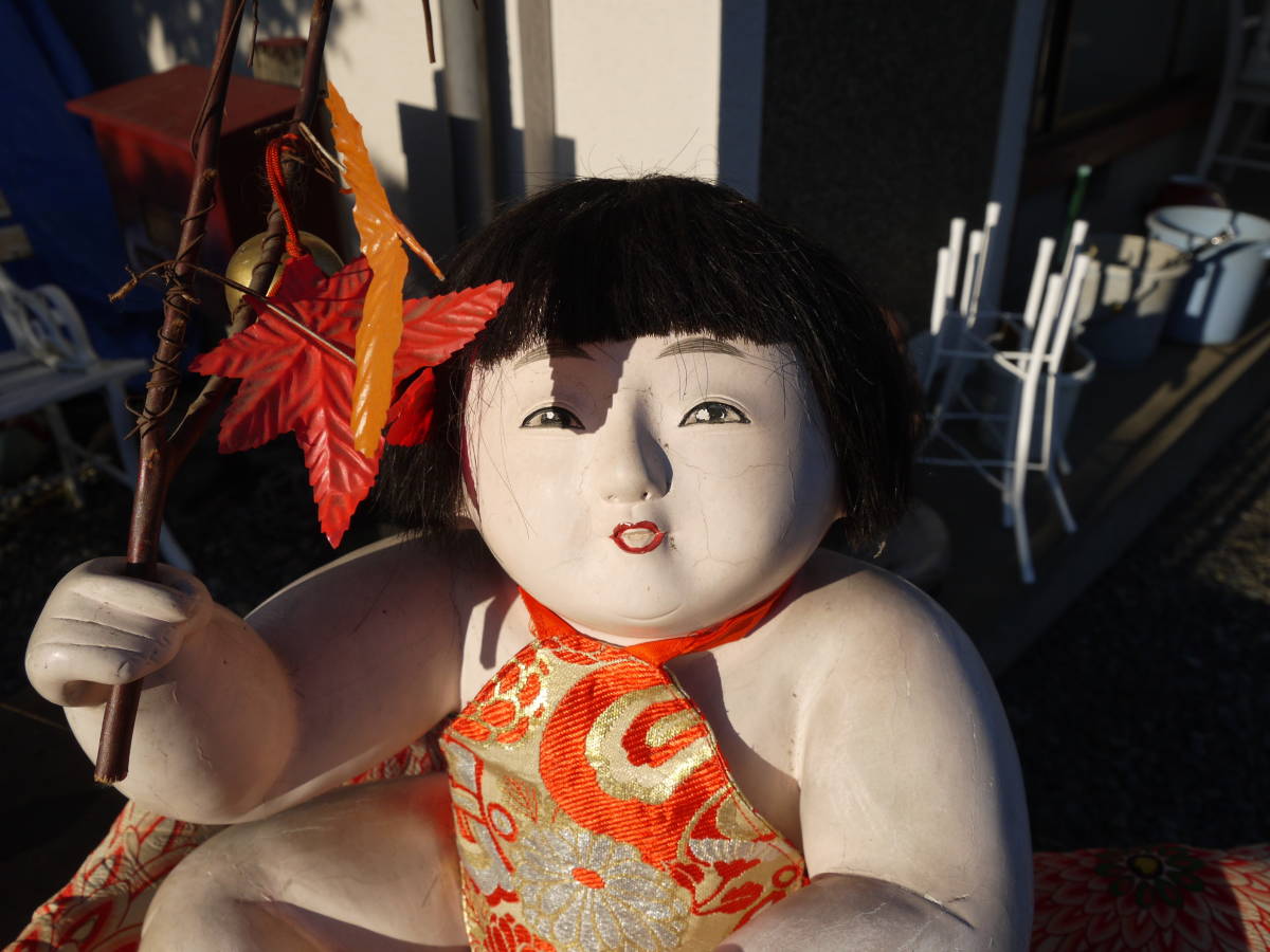 H20919】時代物 土人形 陶器 御所人形 日本人形 金太郎 置物 H20919】時代物 土人形 陶器 御所人形 日本人形 金太郎 置物