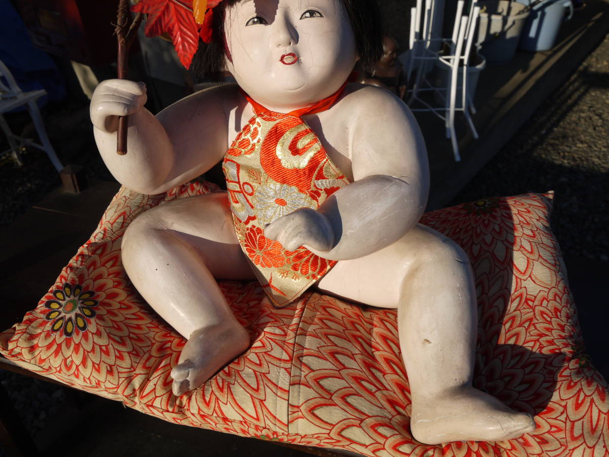 H20919】時代物 土人形 陶器 御所人形 日本人形 金太郎 置物 H20919】時代物 土人形 陶器 御所人形 日本人形 金太郎 置物