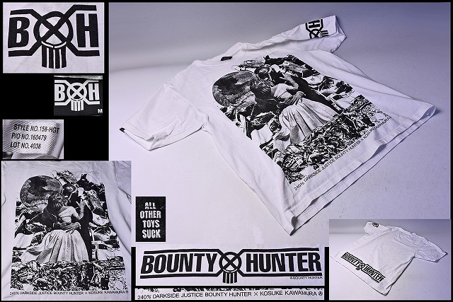 BXH ★ バウンティハンター ★ Tシャツ ★ BOUNTY HUNTER ★ 白 ★ M ★ コースケカワムラ ★ KOSUKE KAWAMURA ★ 綿100% ★ 中古品 ★