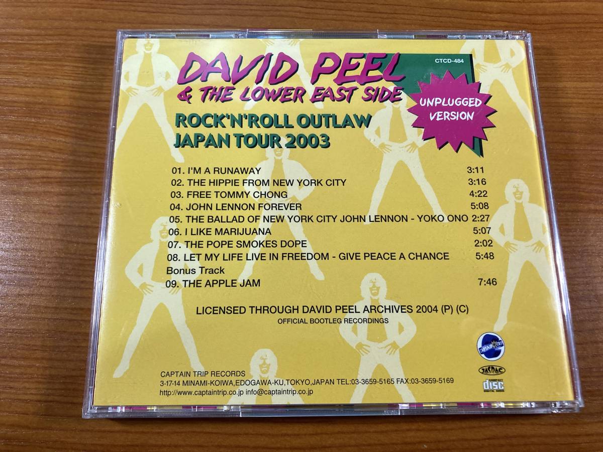 【1】M1909◆David Peel & The Lower East Side／Rock'n'Roll Outlaw Japan Tour 2003 (Unplugged Version)◆デヴィット・ピール◆国内盤◆_画像2