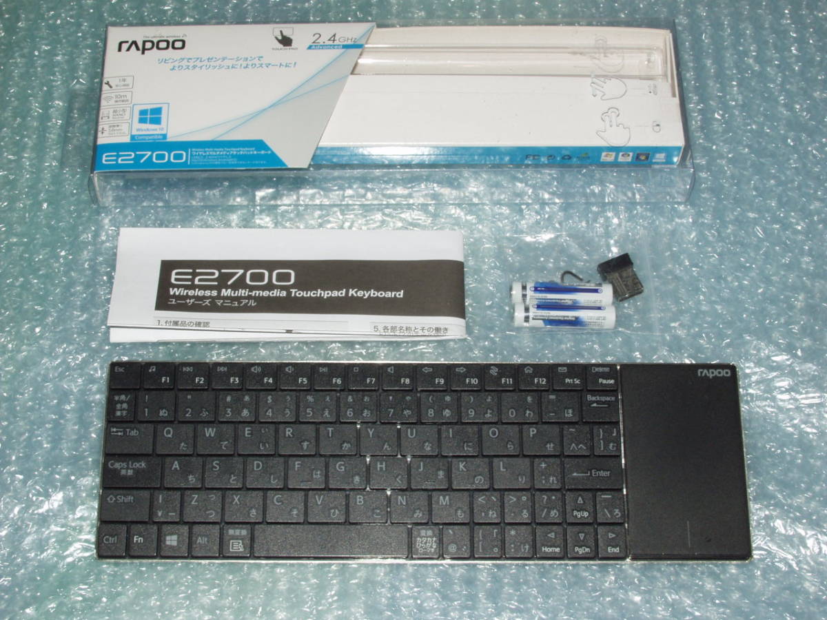 #*rapoo made wireless Touch pad attaching compact keyboard (E2710)②*#