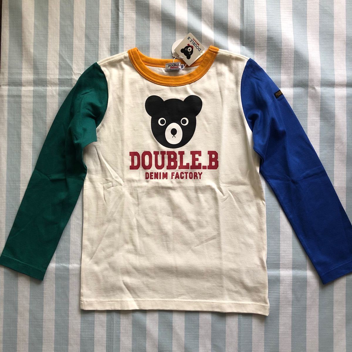 【130】未着用タグ付き ダブルB 長袖Tシャツ DOUBLE.B MIKIHOUSE ミキハウス 子供服 キッズ ロンティー