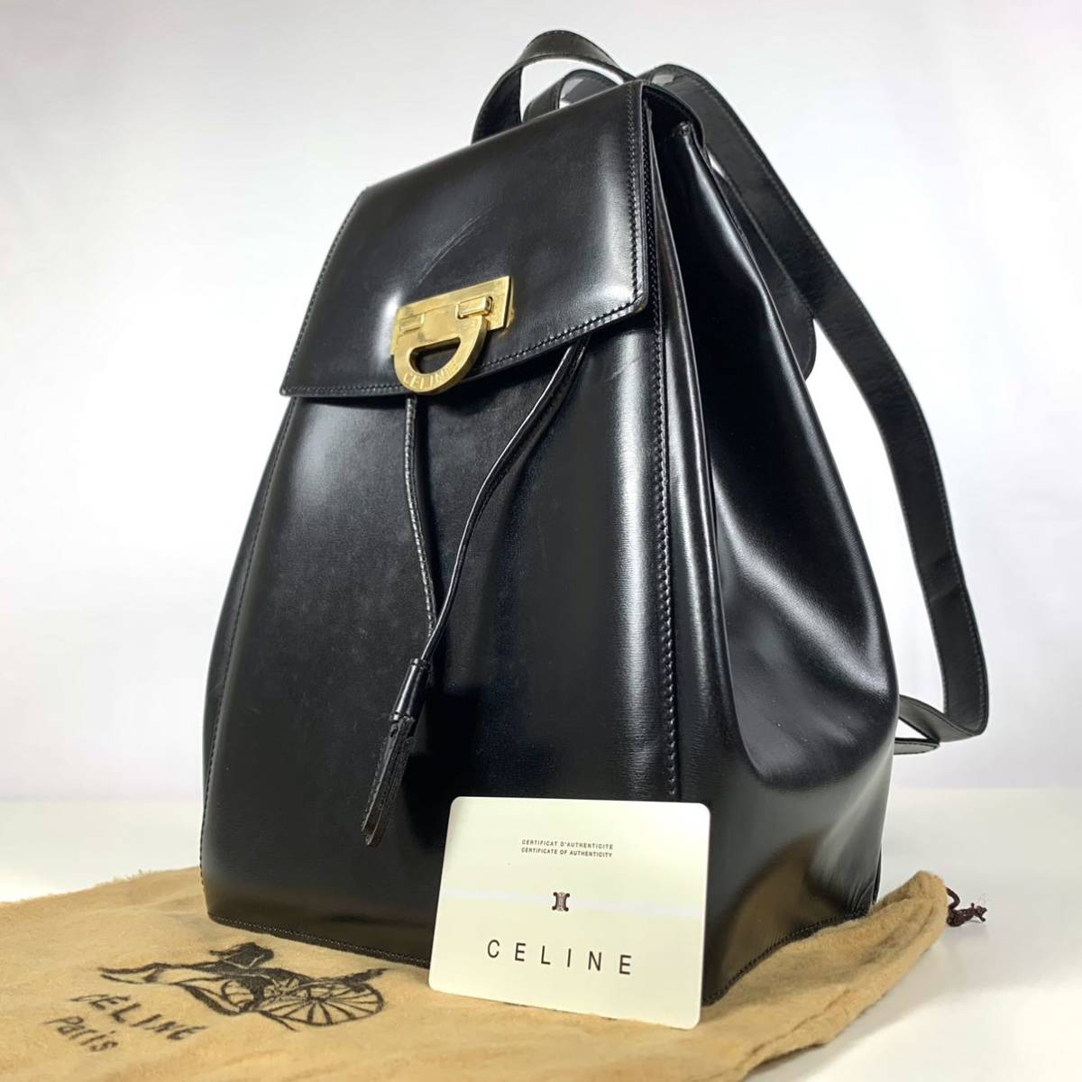 1円☆極美品 セリーヌ CELINE リュック オールレザー 本革 サークル