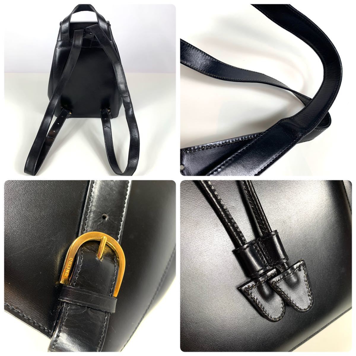 1円☆極美品 セリーヌ CELINE リュック オールレザー 本革 サークル
