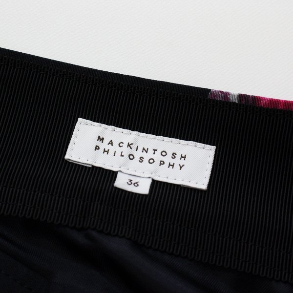 MACKINTOSH PHILOSOPHY マッキントッシュフィロソフィー ウォッシャブル フラワー ペインティング プリント スカート 36【2400010887697】_画像7