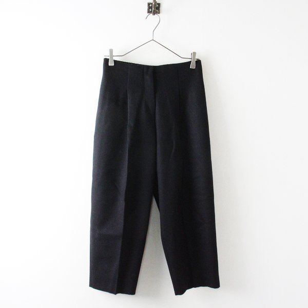 Acne Studios アクネストゥディオズ Murol Raw ウールワイドパンツ 34/ブラック センタープレス 裁ち切り【2400013007696】_画像1