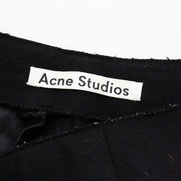 Acne Studios Acne s Today oz Murol Raw шерсть широкий брюки 34/ черный центральный Press резка порез .[2400013007696]