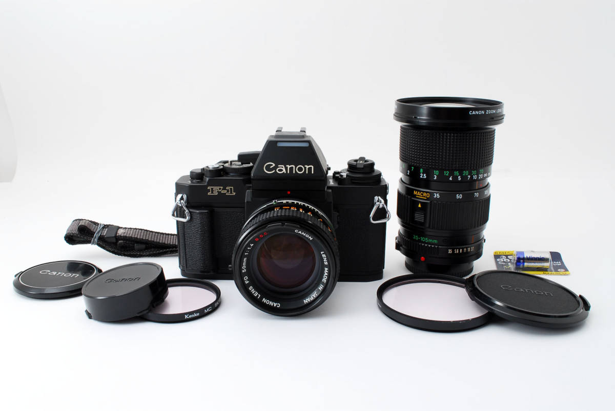 良品】Canon NEW F-1 + FD 50mm F/1.4 S.S.C.(O Mark) + NFD 35-105mm