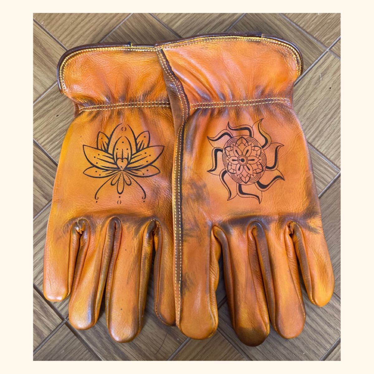 【Sunset Gloves☆】レザー　グローブ　Lサイズ