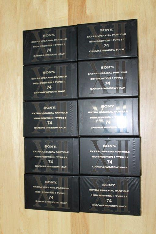 SONY クロム カセットテープ CANVAS WINDOW HALF X・Ⅱ 74 10巻セット_画像1