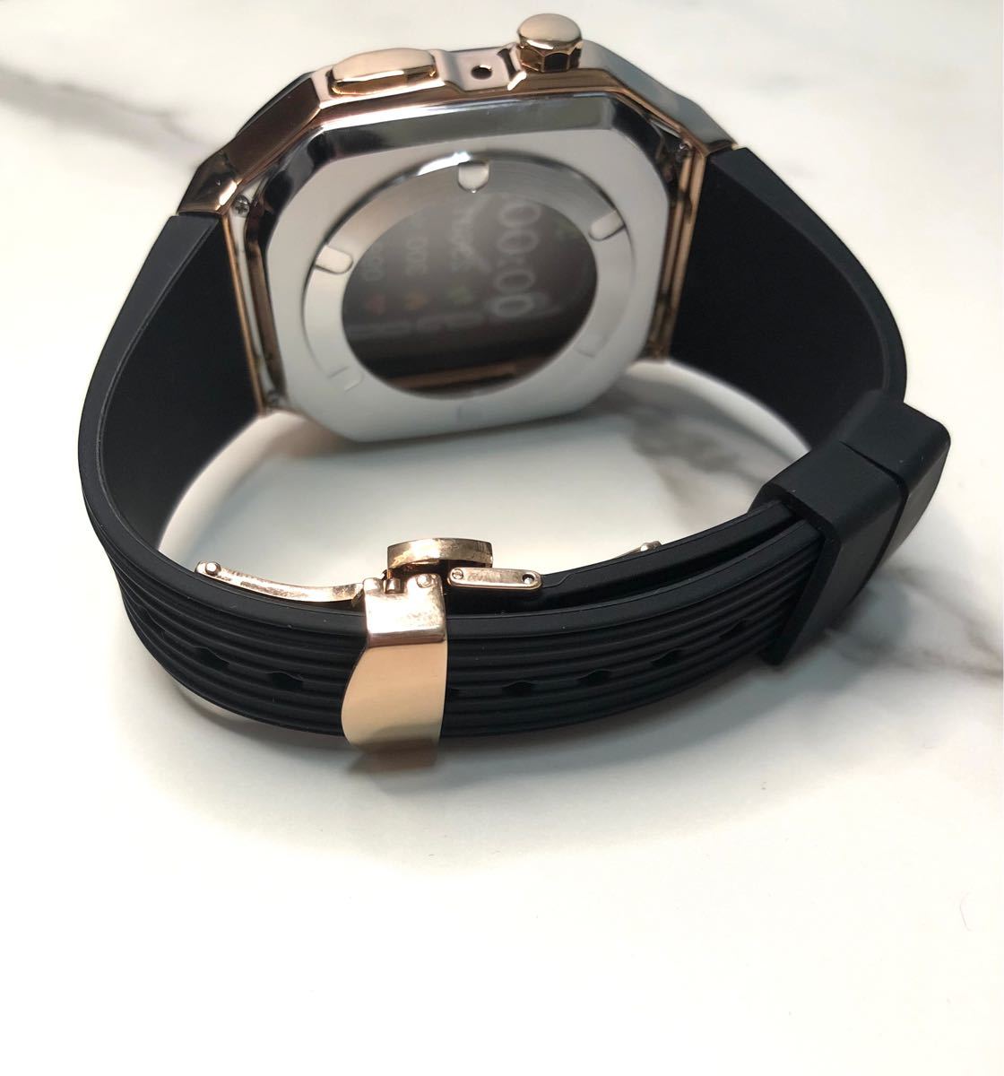 メタリックrbr☆アップルウォッチバンド ラバーベルト Apple Watch