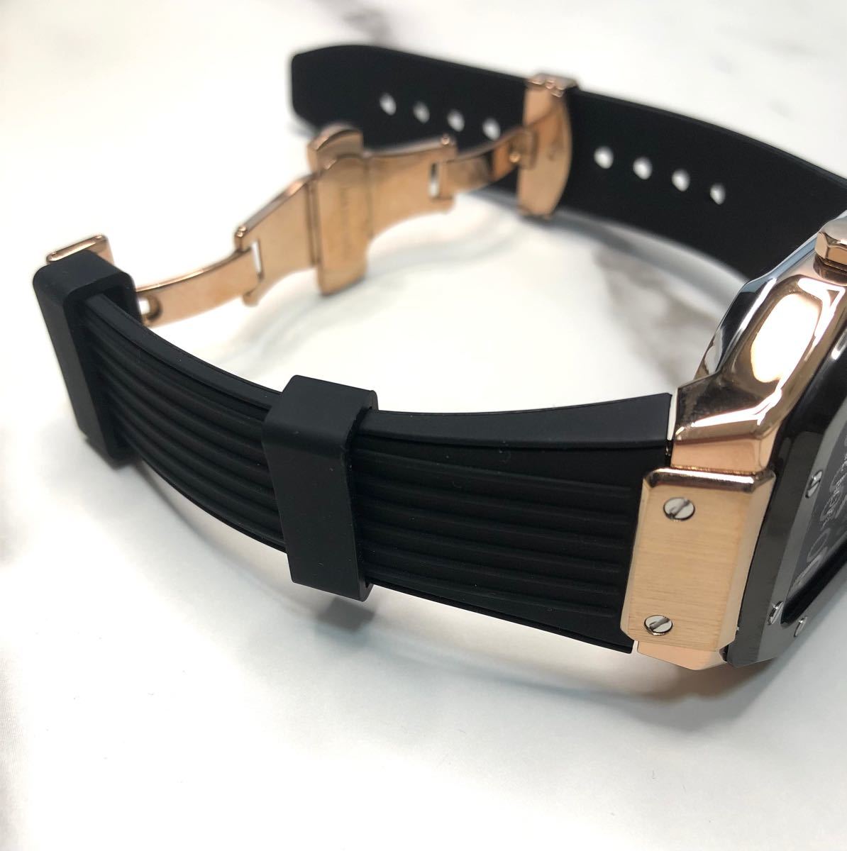 メタリックrbr☆アップルウォッチバンド ラバーベルト Apple Watch