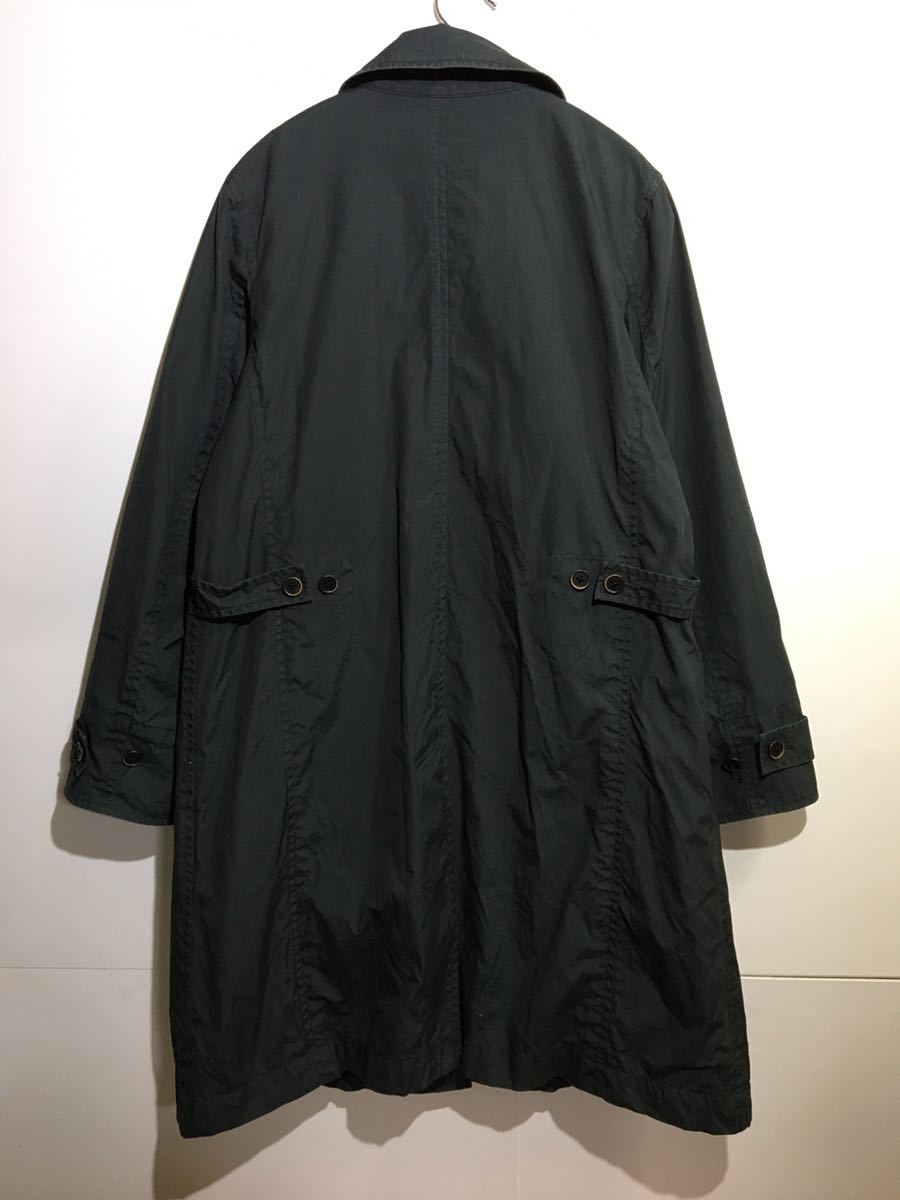 10-33 MHL. FINE TOUGH POPLIN COAT マーガレットハウエル ステンカラーコート 黒 サイズ2の画像2