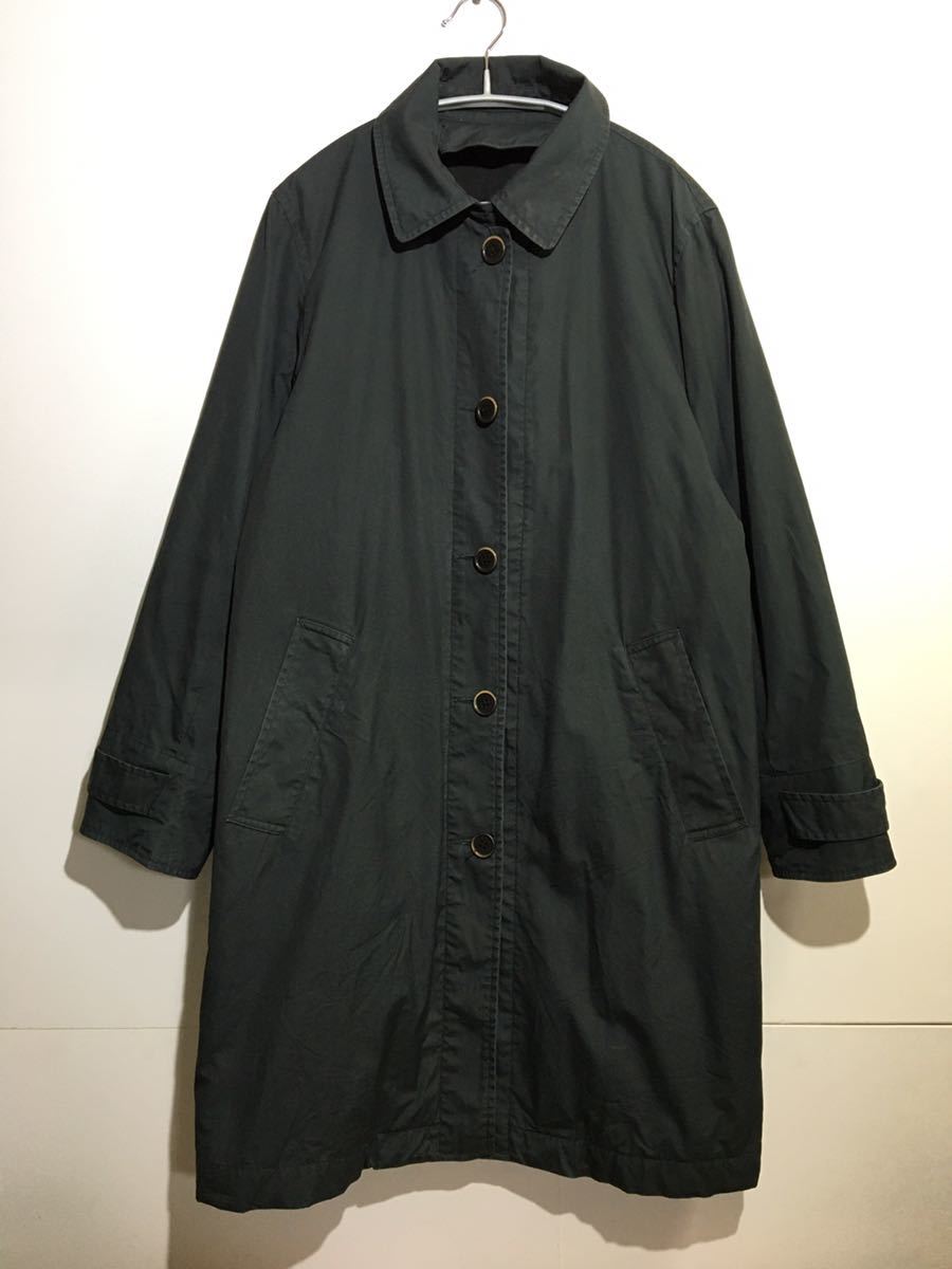 10-33 MHL. FINE TOUGH POPLIN COAT マーガレットハウエル ステンカラーコート 黒 サイズ2の画像1