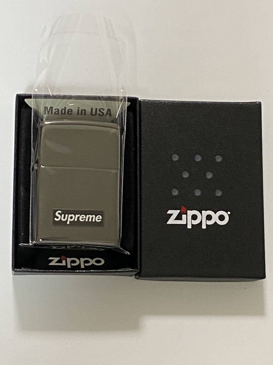 zippo supreme ブラックチタン 2013年製 シュプリーム ボックス ロゴ