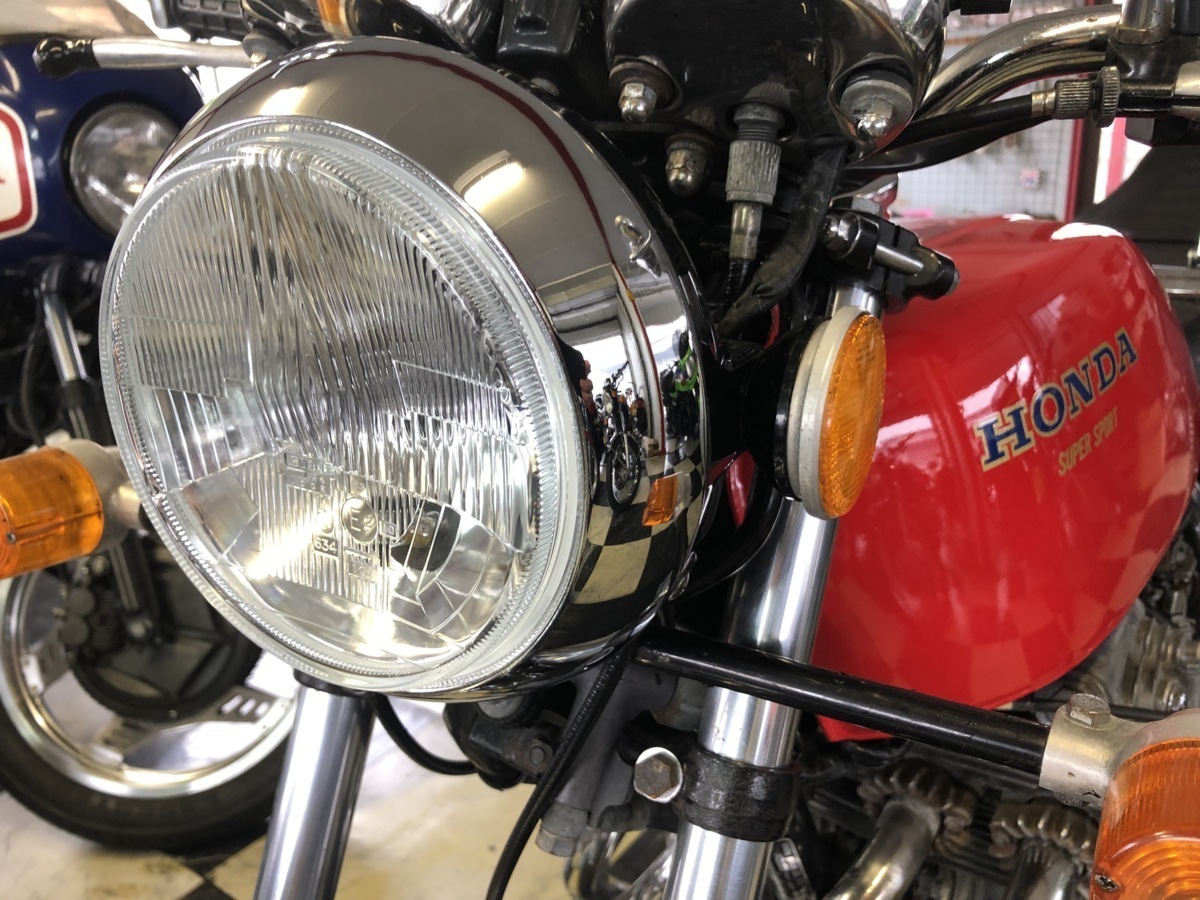 CB400F シビエ CIBIE 凹み ヘッドライト リム・ケース付き ヘコミ型