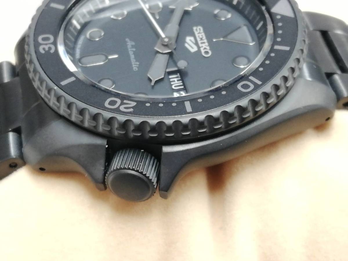 11833 ☆そこそこ美品☆ SEIKO セイコー ブラック 自動巻き 4R36-07G0