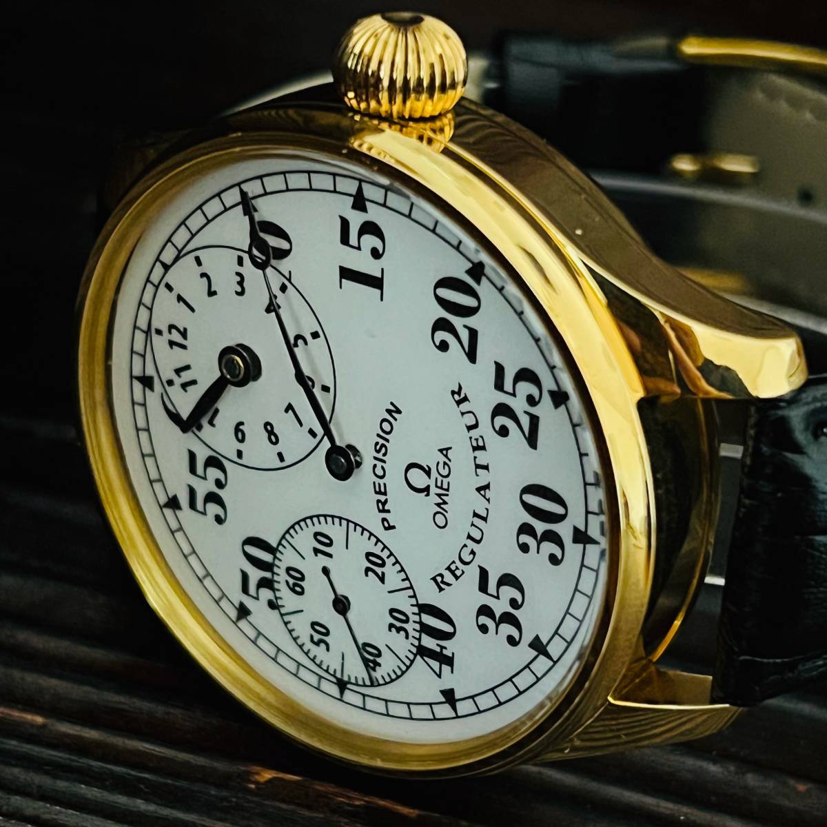 ☆オメガ OMEGA レギュレーター 動作良好 1923年 白文字盤 15石