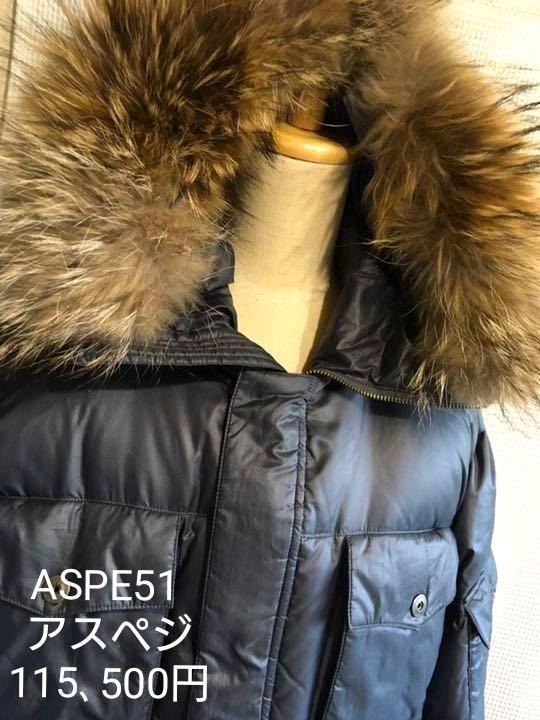 激安/新作ジャケット/アウターASPE51 アスペジ theory購入 リアルファー付ダウンジャケット タグ付