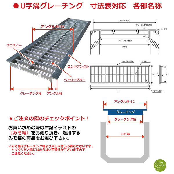 U字溝用グレーチング HGU-180-25 L40 適正溝幅 180mm (適応車種：中型トラック) 法山本店_画像3