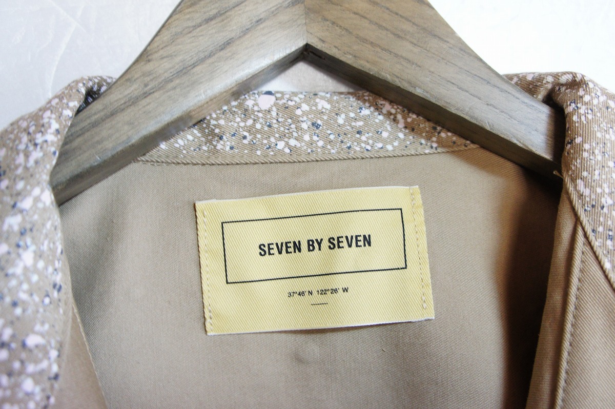 美品21SS SEVEN BY SEVENセブンバイセブン 1st Type Jacket OVER PAINT ペイント ジャケット ベージュ503M_画像4