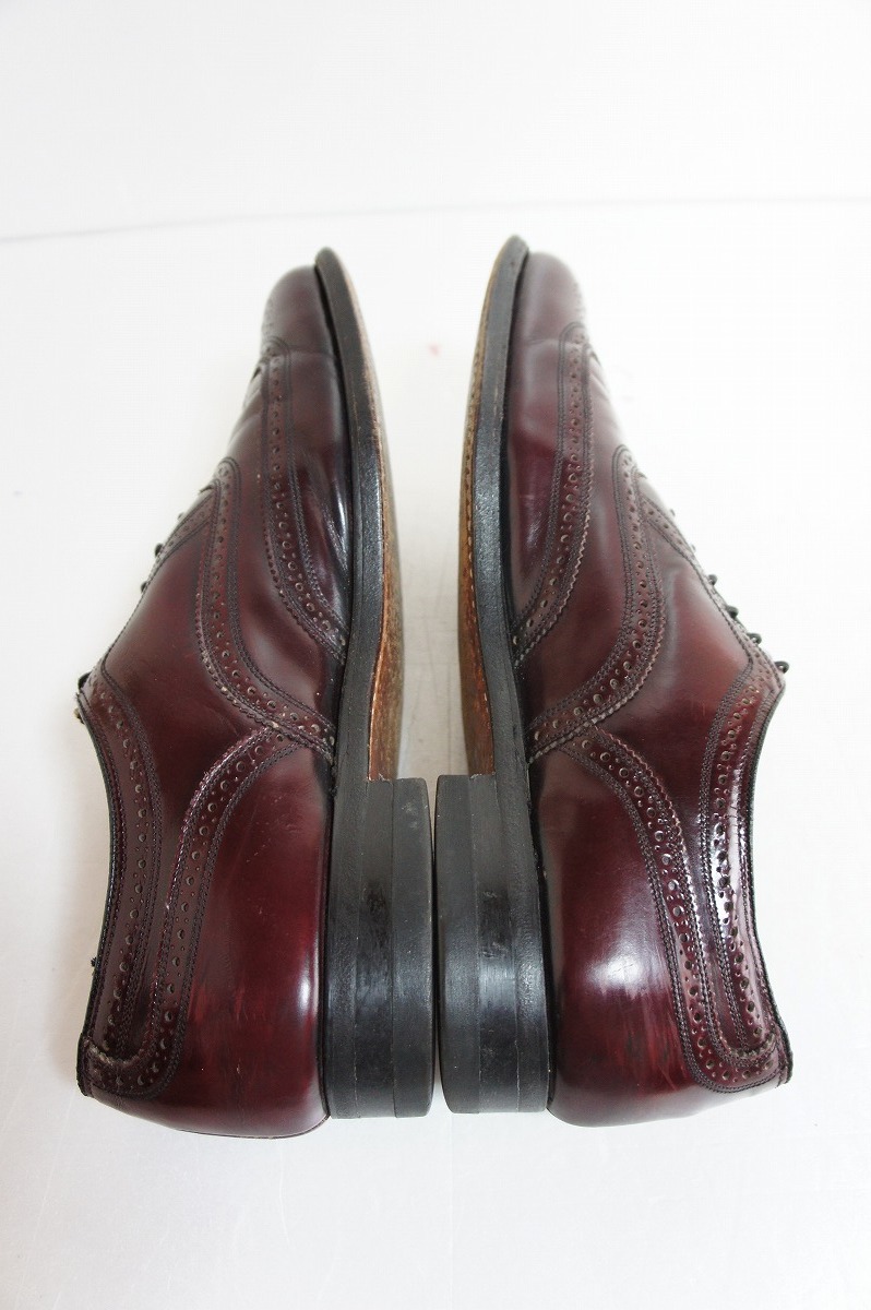 希少 FLORSHEIMフローシェイム HARVARD ハーバード ウイングチップ レザー シューズ ヴィンテージ 30353 10 1/2 茶429M_画像5