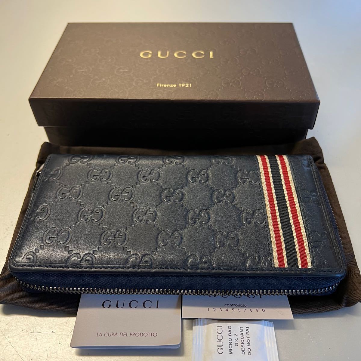 未使用に近い グッチ GUCCI 財布 長財布 シマレザー シェリー 未使用に近い グッチ GUCCI 財布 長財布 シマレザー シェリー