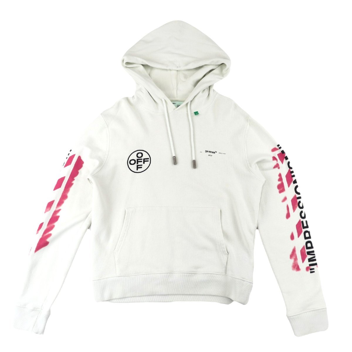 オフホワイト 19SS DIAG STENCIL HOODIE プルオーバースウェット