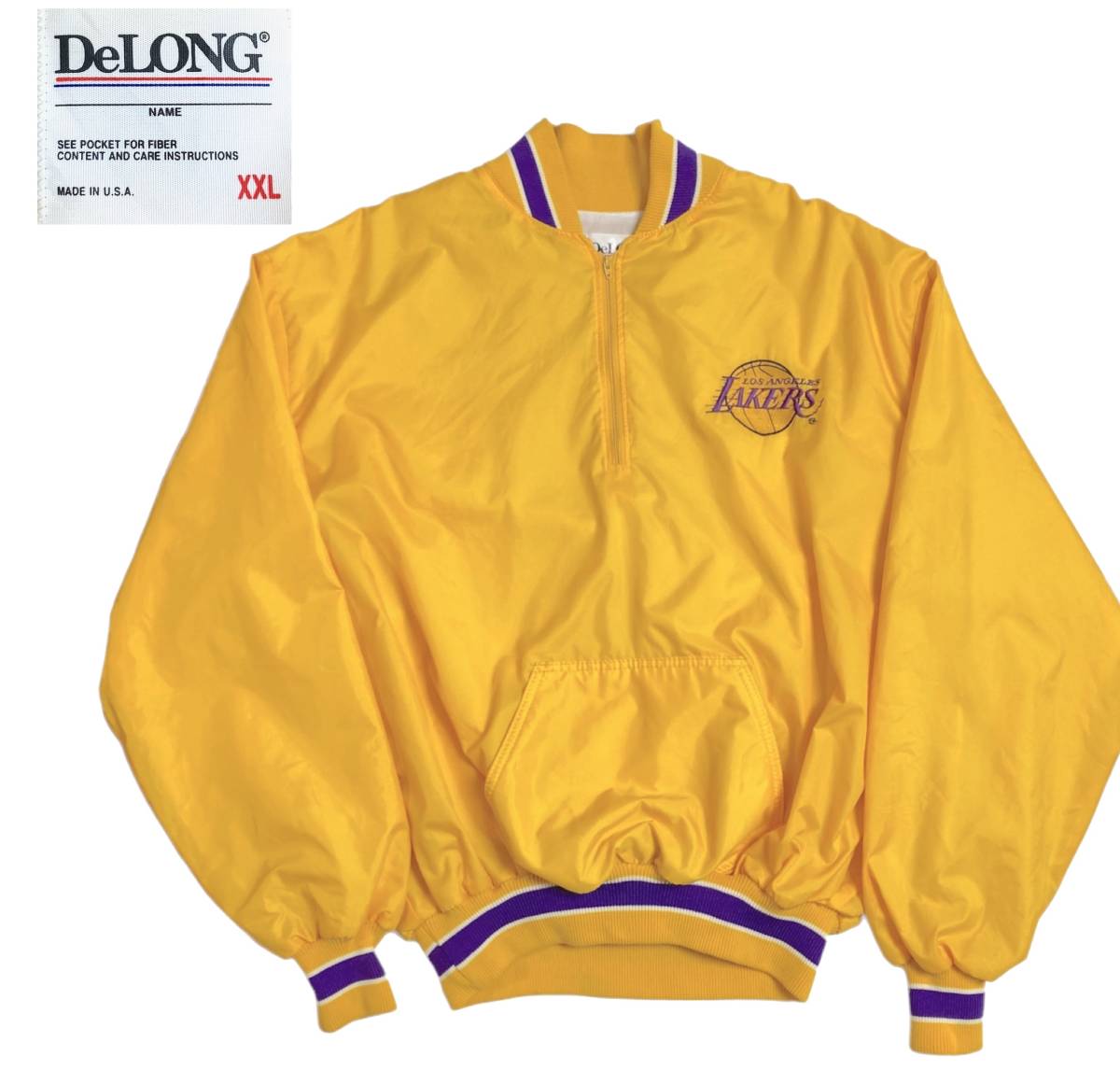 見事な創造力 LAKERS スタジャン ハーフジップ DeLONG レイカーズ NBA