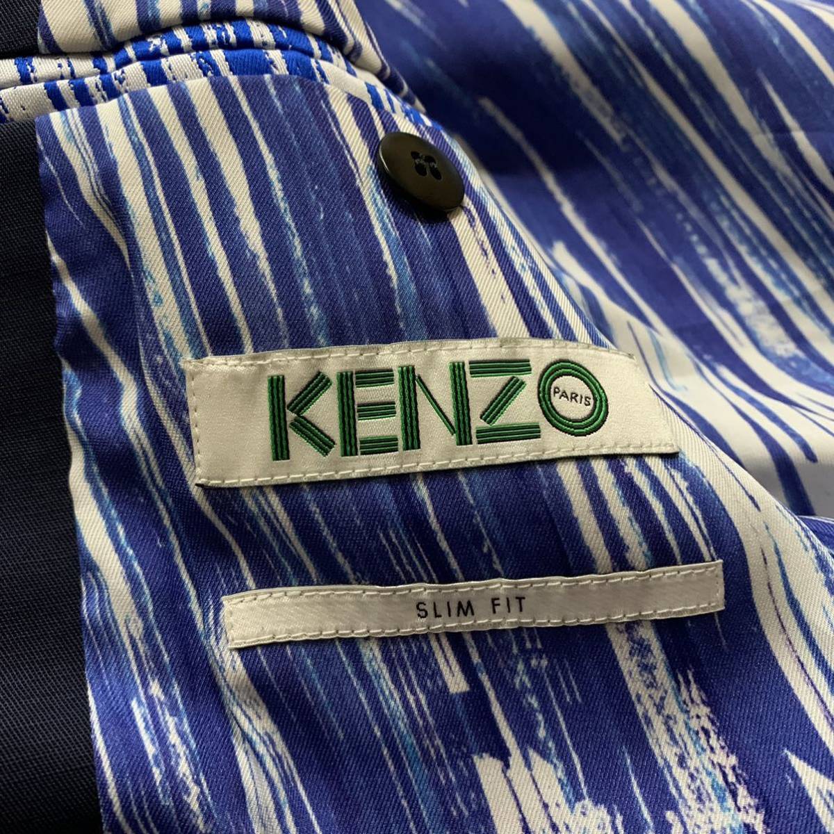 Y☆ 良品/ 高級ラグジュアリー服 [ジップ装飾デザイン] 'KENZO ケンゾー' SLIM FIT 3ボタン テーラードジャケット SIZE:46 アウター 紳士服_画像7