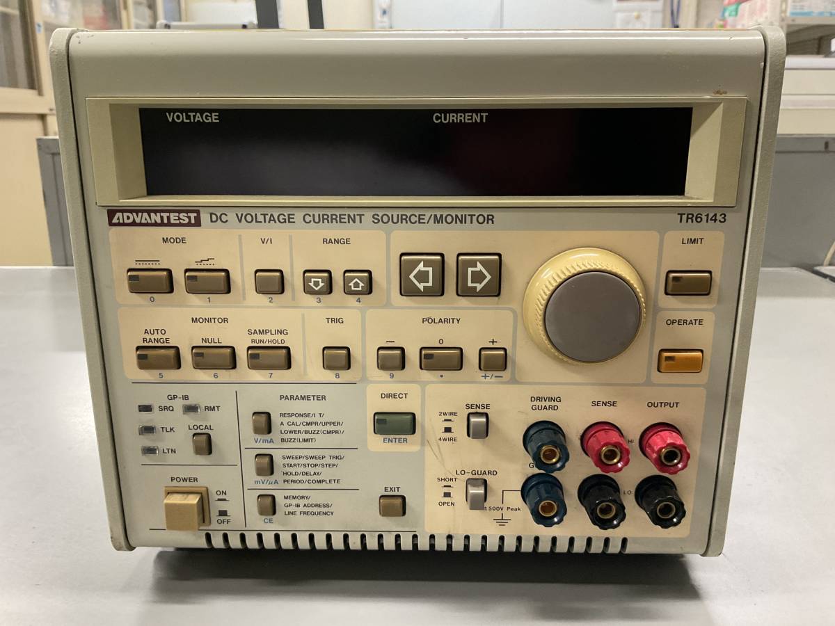 TR6143 ADVANTEST DC VOLTAGE CURRENT SOURCE/MONITOR TR6143 ADVANTEST DC VOLTAGE CURRENT SOURCE/MONITOR