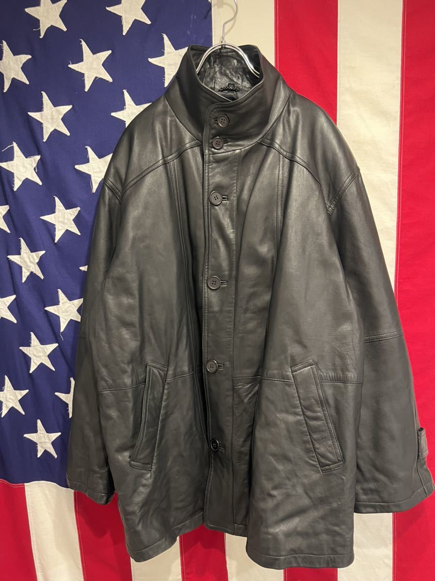 PIERRE BALMAIN ピエールバルマン 80s 90s スタンドカラー ラムレザー ハーフコート レザージャケット 羊革 ヴィンテージ