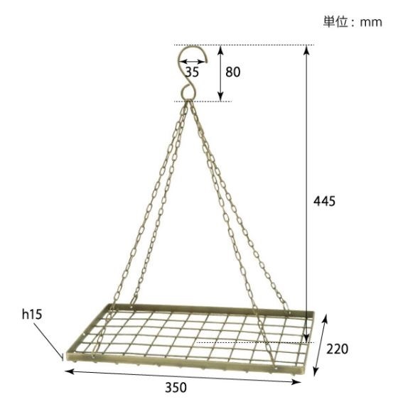 アイアン ハンギングハンガー レクタングル アンティークゴールド パタミン ディスプレイ オブジェ_画像4