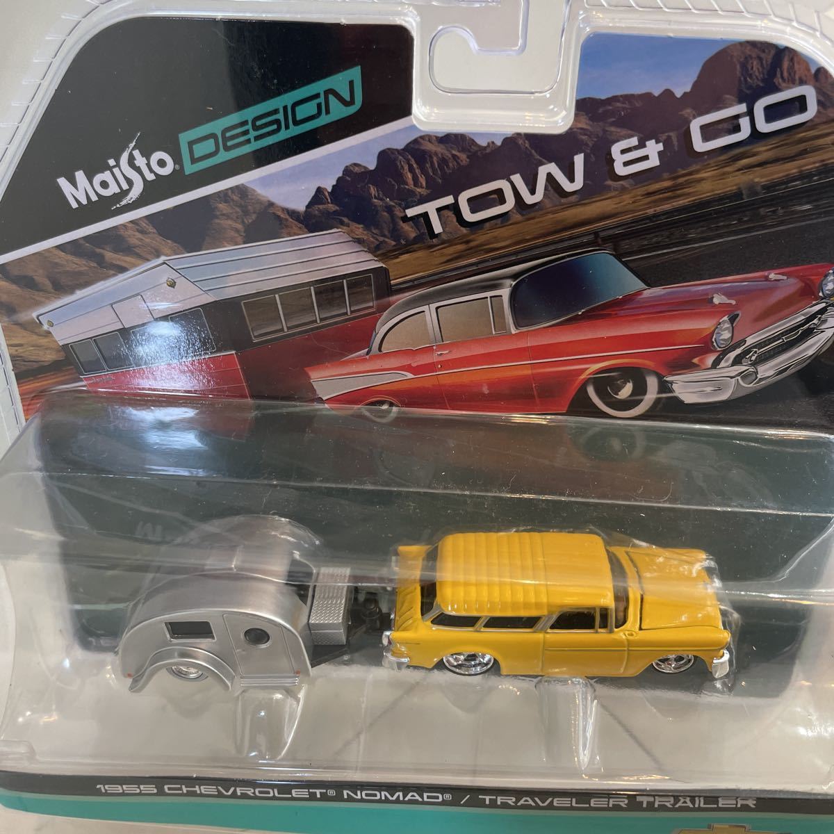 maisto TOW&GO 1955 chevrolet NOMAD /traveler trailer 1/64 マイスト　ミニカー_画像4