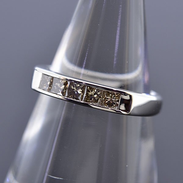 S2335【BSJJ】Pt900 ブラウンダイヤモンド 0.52ct リング プラチナ 指輪 11.5号 ジュエリー アクセサリー