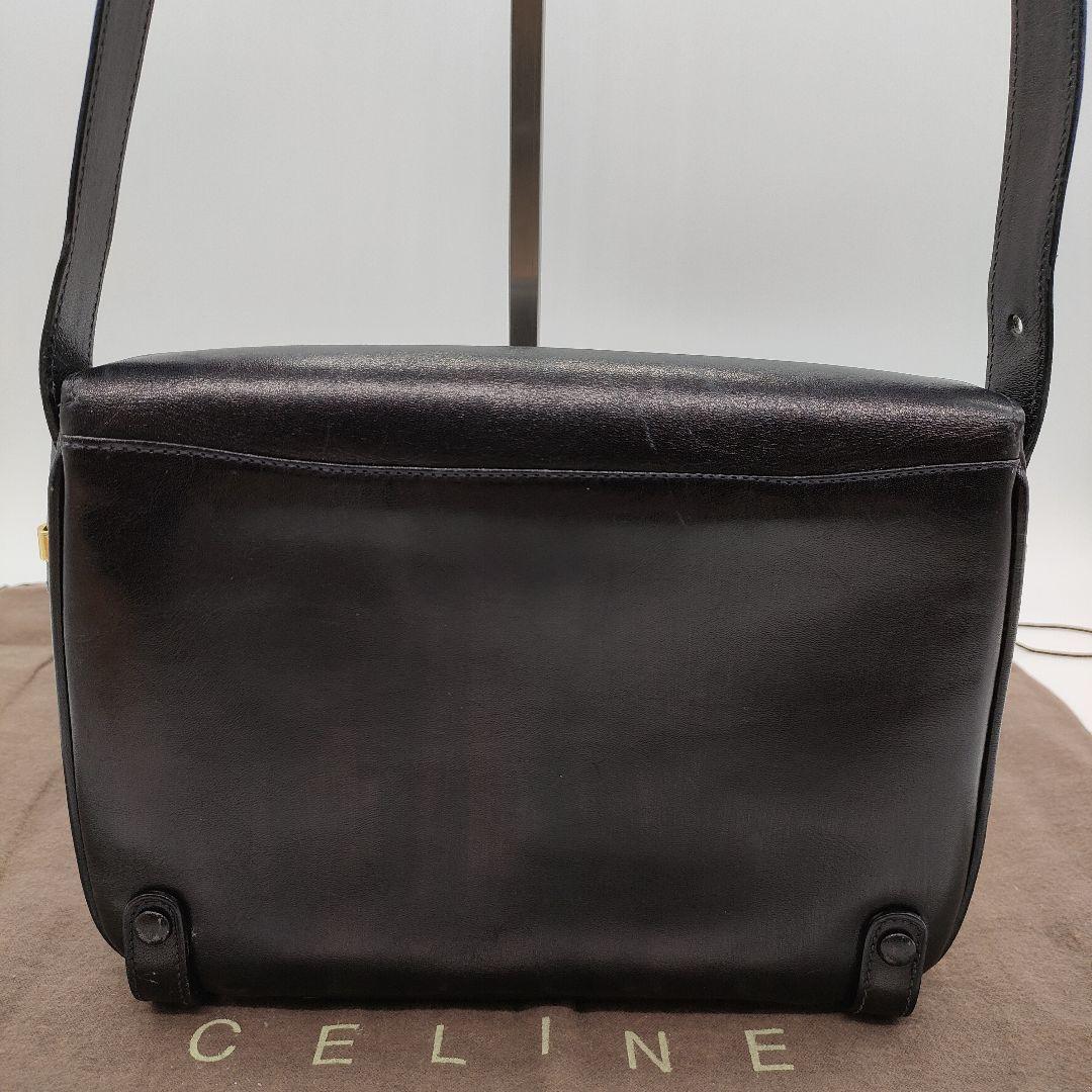 極美品】セリーヌ CELINE 馬車金具 オールレザー ショルダーバッグ